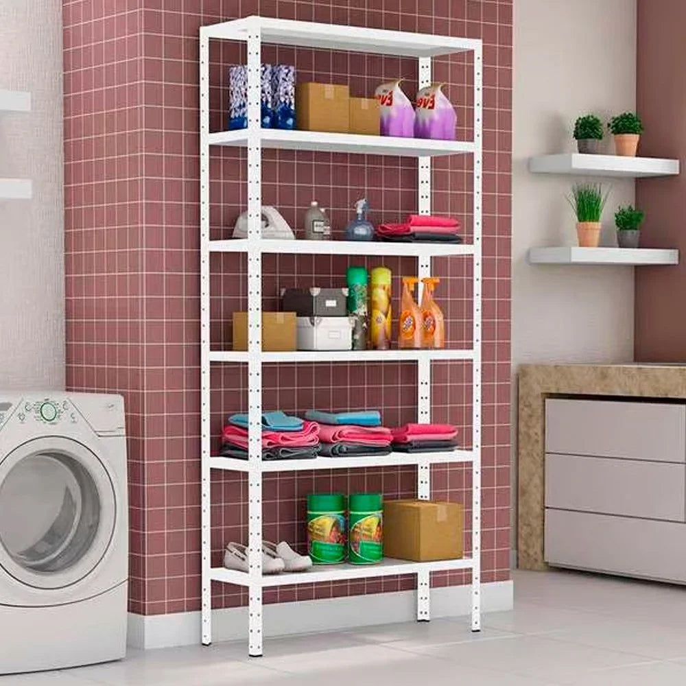 Estante de aço Leve Com 6 Prateleiras 198cmx92,5cmx27cm - W3