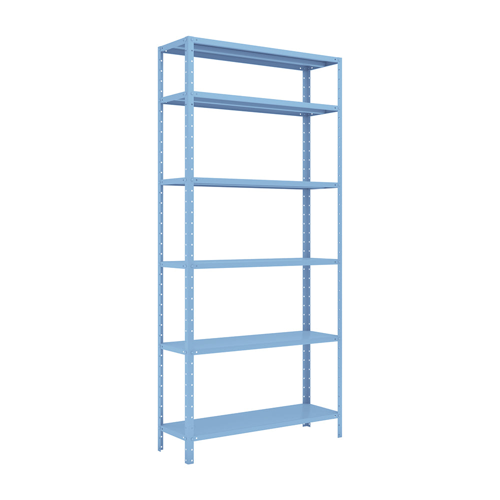 Estante de aço Leve Com 6 Prateleiras EDS-300 198cm x 90cm x 30cm Cores - W3 Smart