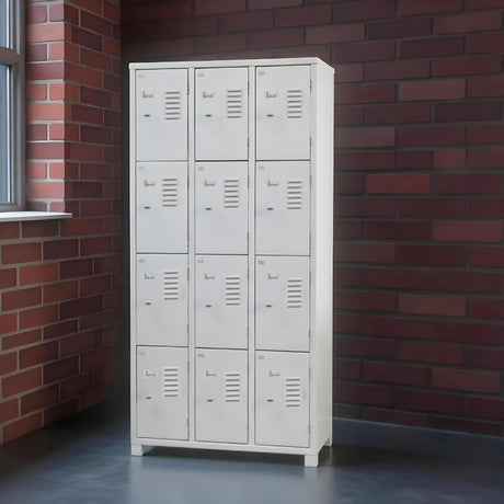 Roupeiro de aço com 12 vãos pequenos 196CM X 93CM X 36CM - Amapá