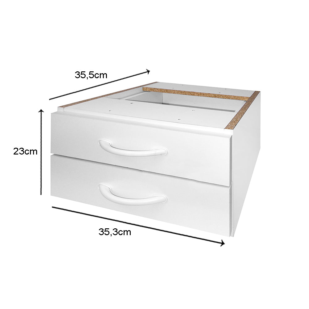 Gaveteiro de Mesa com 2 Gavetas Sem Fechadura - SM Super Light - 23AX35,3LX35,5P