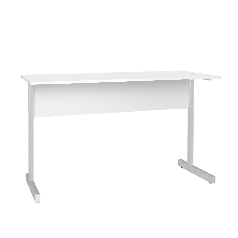 Mesa de Escritório 155cm Pé Metálico sem Gaveta com 1 passa fio - SM Super Light 15MM - 74AX155LX60P
