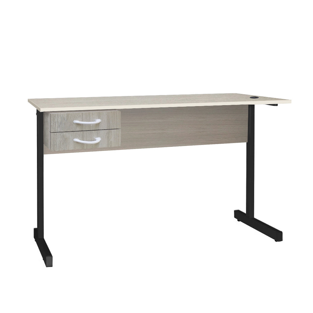 Mesa de Escritório 115cm Pé Metálico Com 2 Gavetas - SM Super Light 15MM - 74AX115LX60P