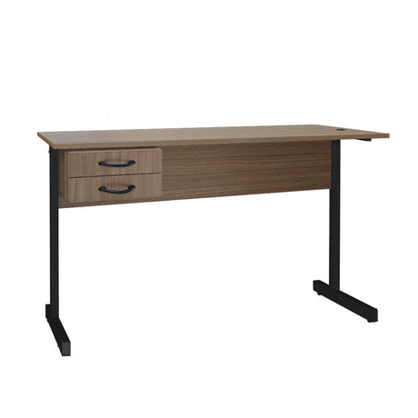 Mesa de Escritório 115cm Pé Metálico Com 2 Gavetas - SM Super Light 15MM - 74AX115LX60P