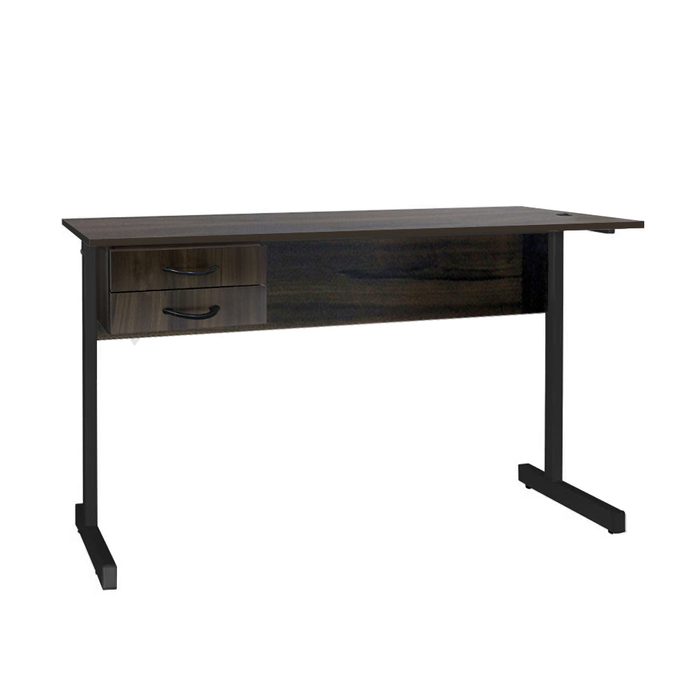 Mesa de Escritório 155cm Pé Metálico Com 2 Gavetas - SM Super Light 15MM - 74AX155LX60P