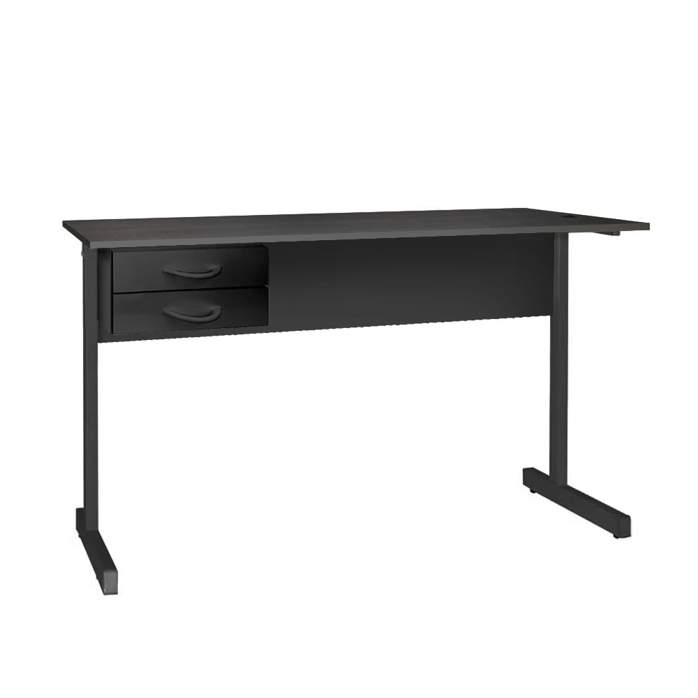 Mesa de Escritório 155cm Pé Metálico Com 2 Gavetas - SM Super Light 15MM - 74AX155LX60P