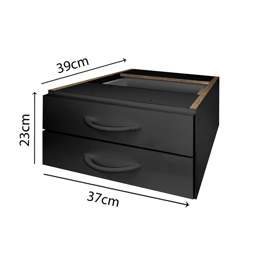 Mesa de Escritório 115cm Pé Metálico Com 2 Gavetas - SM Super Light 15MM - 74AX115LX60P