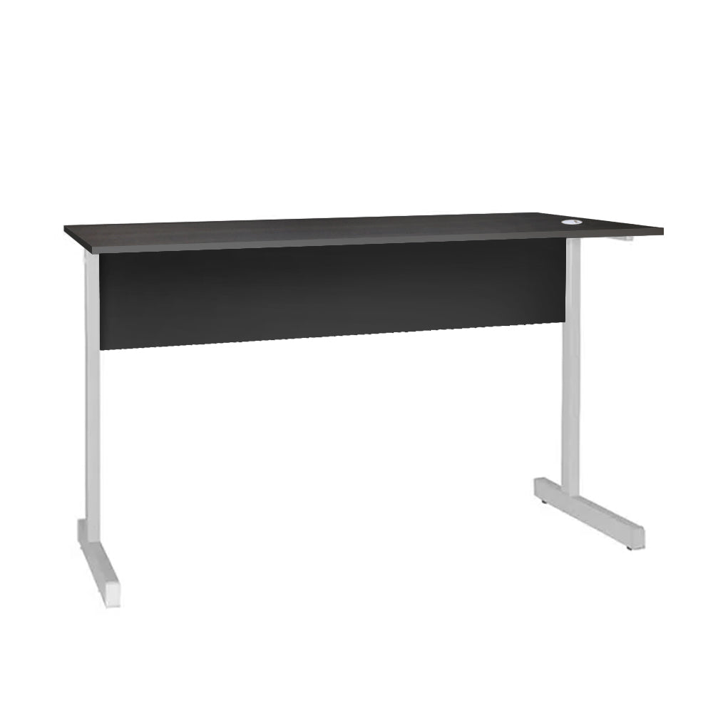 Mesa de Escritório 90cm Pé Metálico sem Gaveta com 1 passa fio - SM Super Light 15MM - 74AX90LX60P