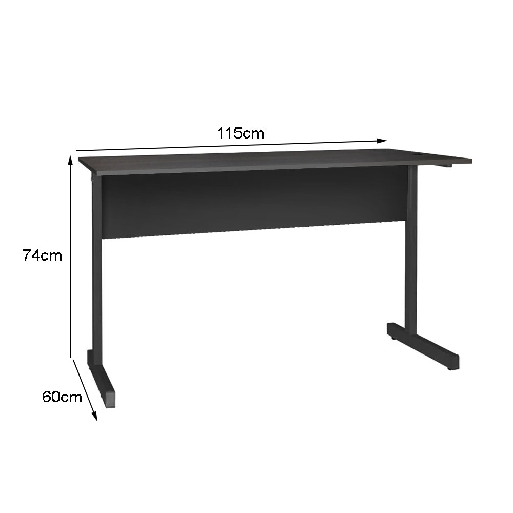 Mesa de Escritório 115cm Pé Metálico sem Gaveta com 1 passa fio - SM Super Light 15MM - 74AX115LX60P