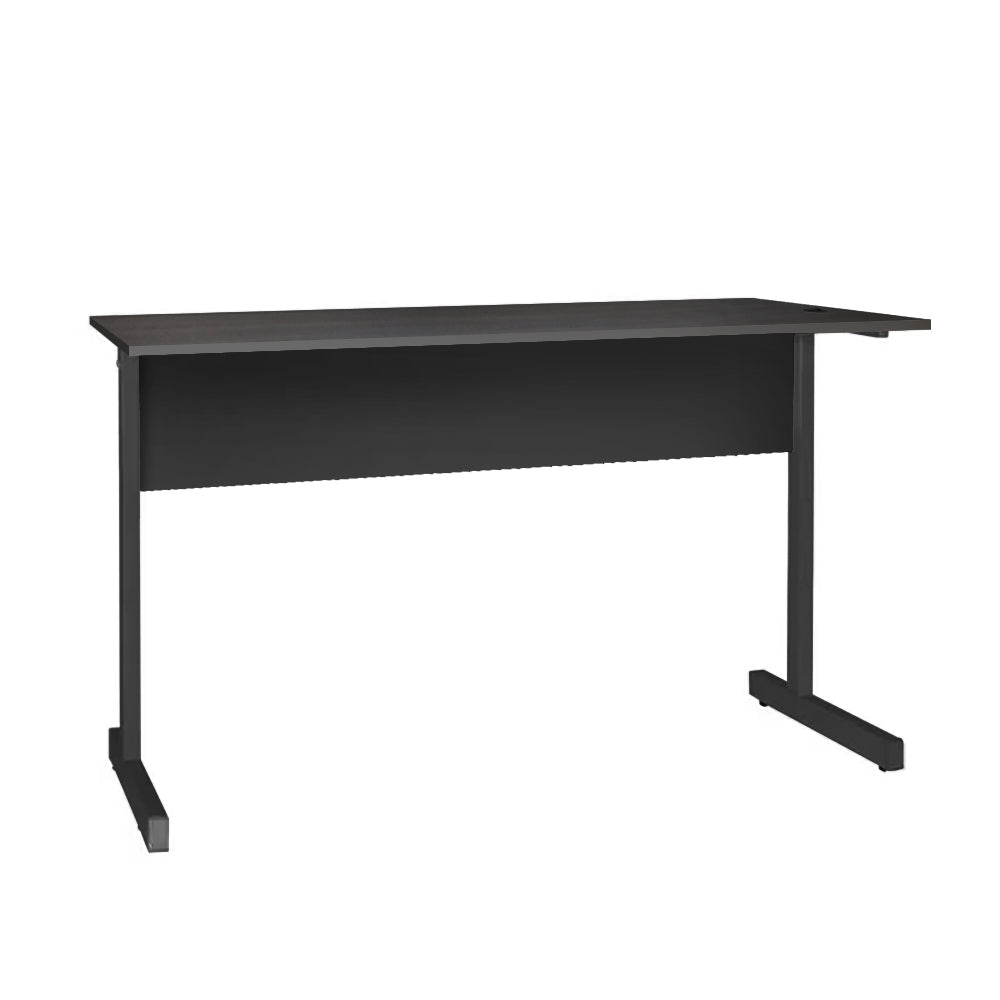 Mesa de Escritório 155cm Pé Metálico sem Gaveta com 1 passa fio - SM Super Light 15MM - 74AX155LX60P