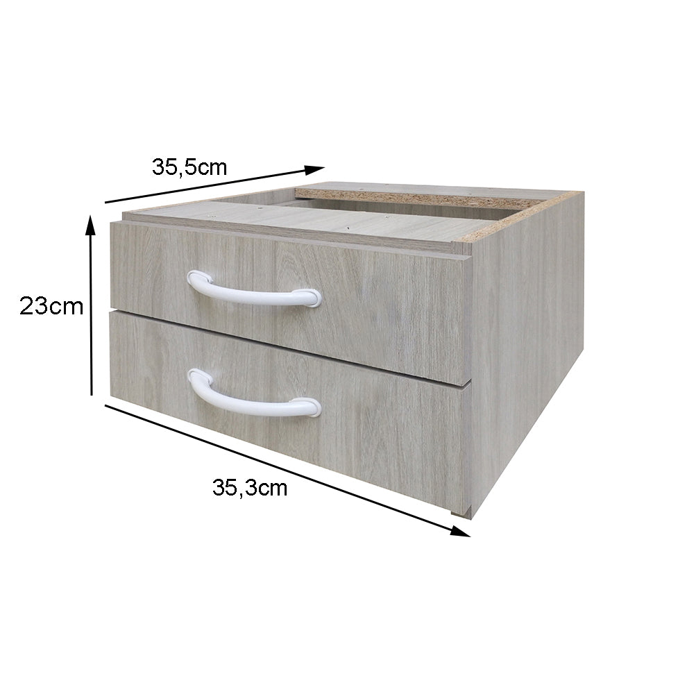 Gaveteiro de Mesa com 2 Gavetas Sem Fechadura - SM Super Light - 23AX35,3LX35,5P
