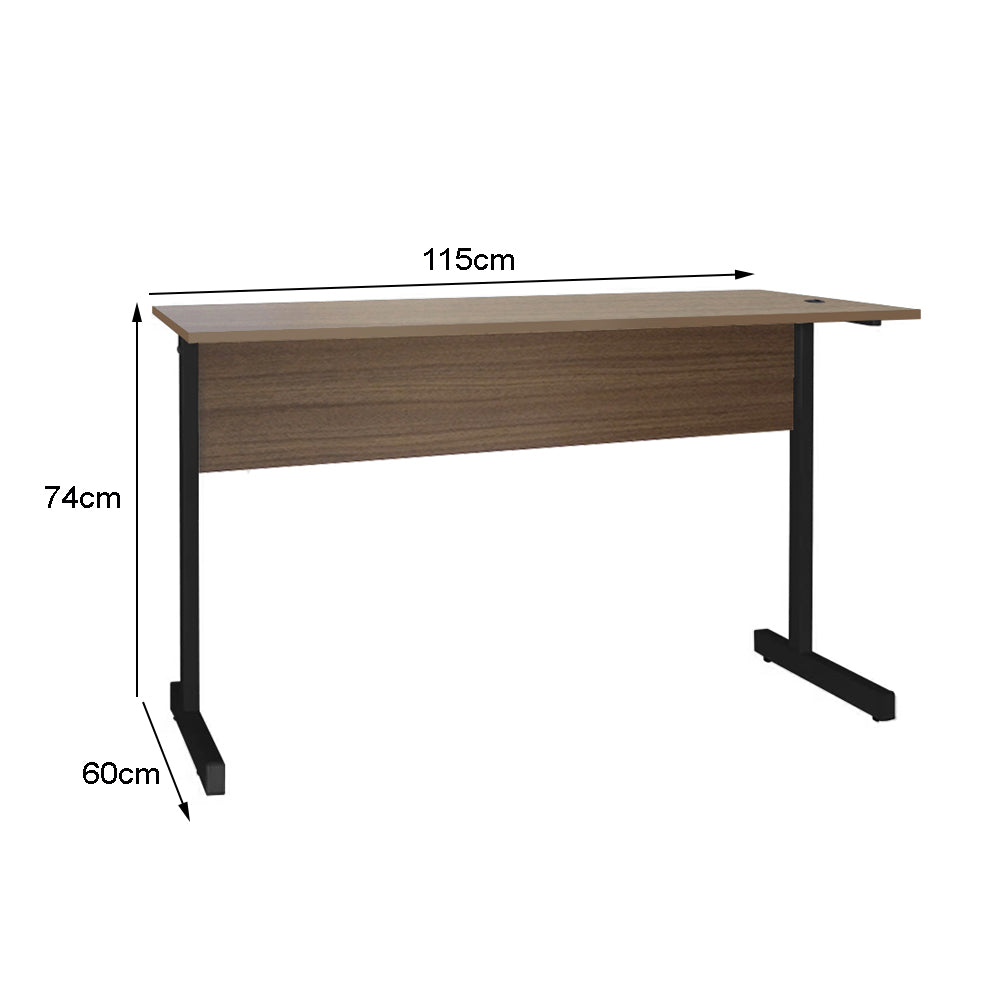 Mesa de Escritório 115cm Pé Metálico sem Gaveta com 1 passa fio - SM Super Light 15MM - 74AX115LX60P