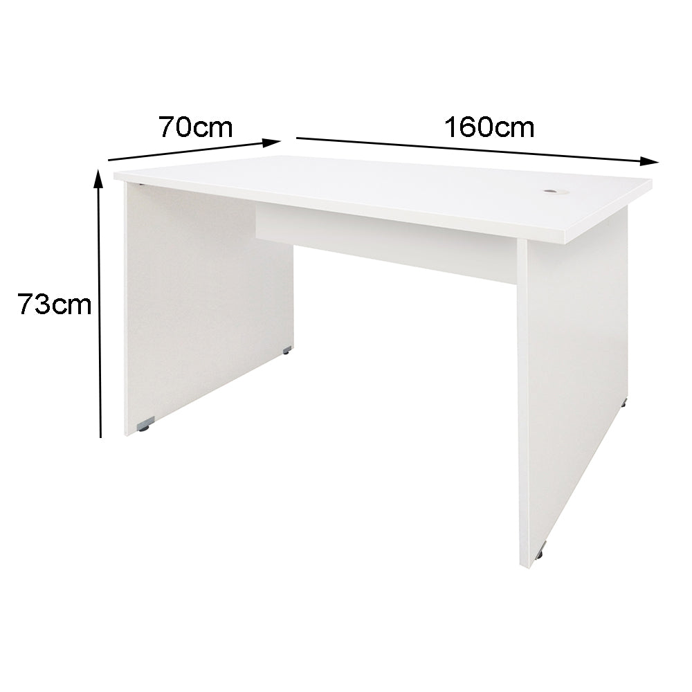 Mesa de Escritório 160cm Pé Painel - SM Alfa BP - 73Ax160Lx70P
