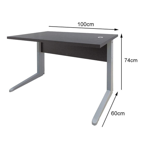 Mesa de Escritório 100cm Pé metálico - SM Alfa BP - 74Ax100Lx60P