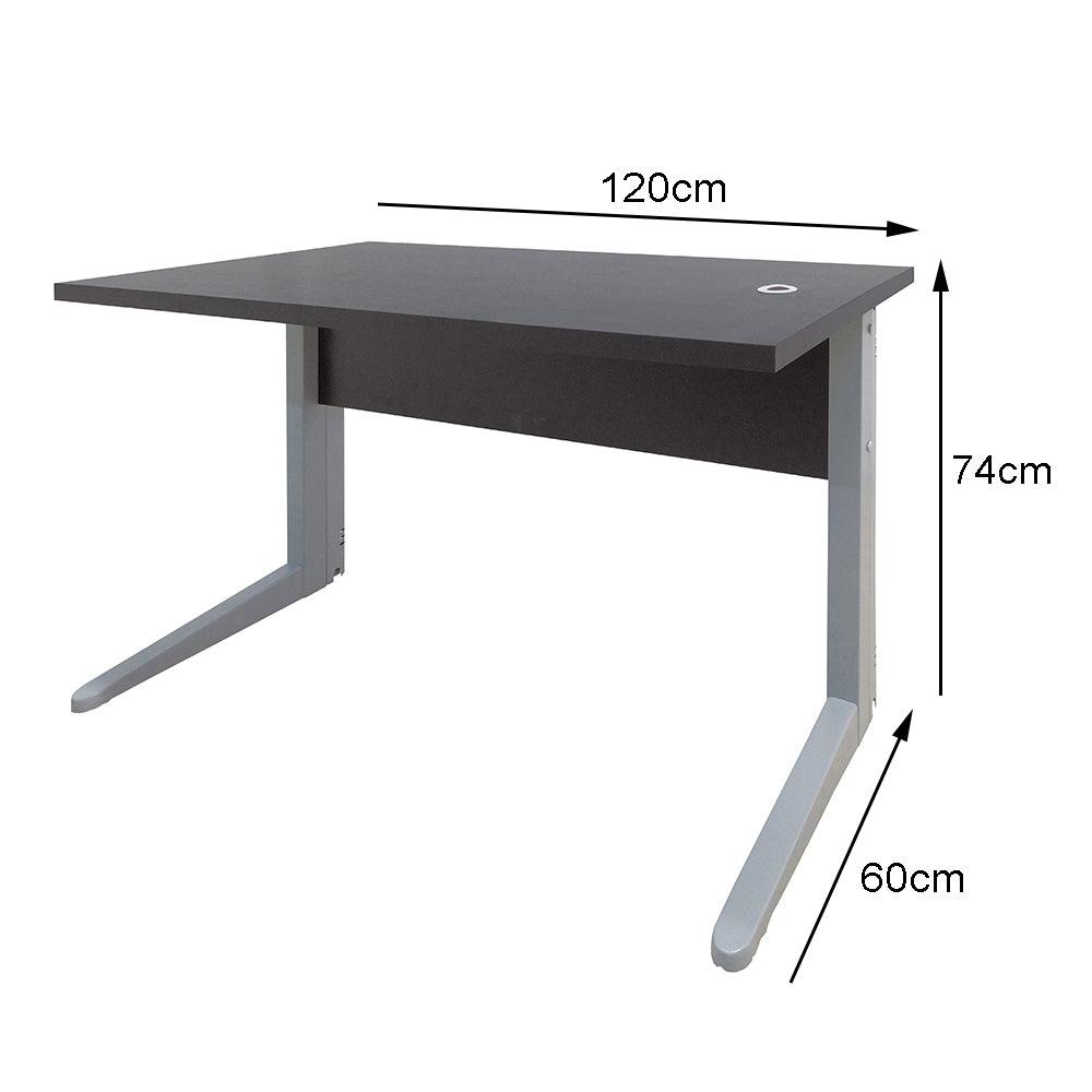 Mesa de Escritório 120cm Pé Metálico - SM alfa BP - 74Ax120Lx60P