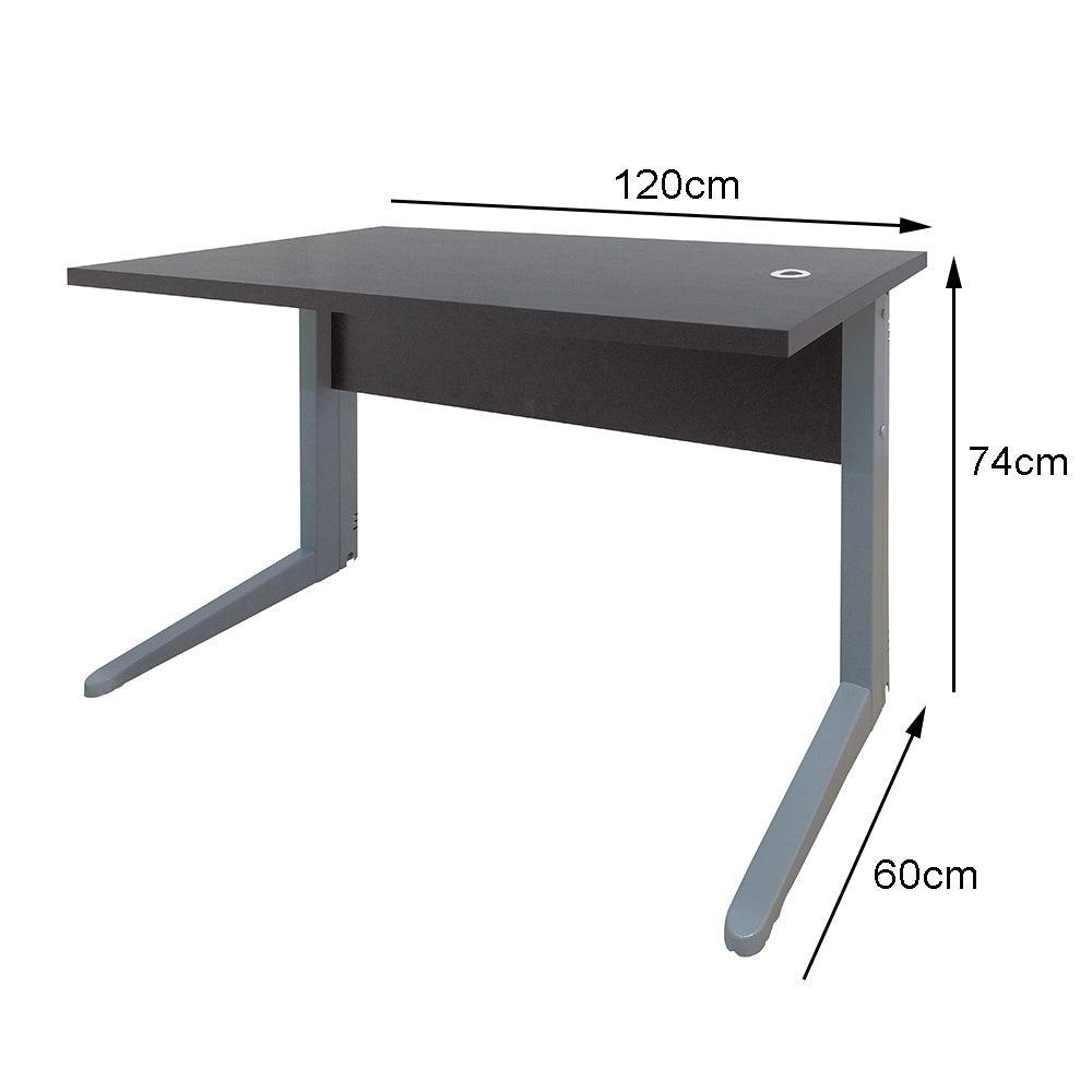 Mesa de Escritório 120cm Pé Metálico - SM alfa BP - 74Ax120Lx60P