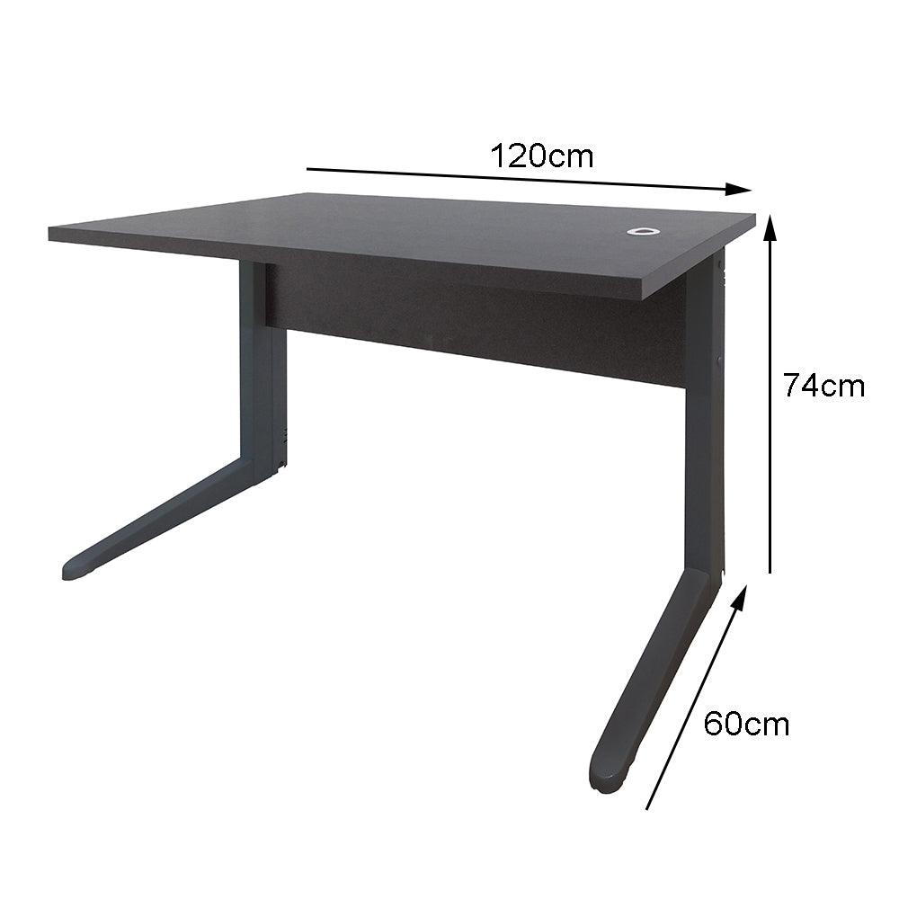 Mesa de Escritório 120cm Pé Metálico - SM alfa BP - 74Ax120Lx60P