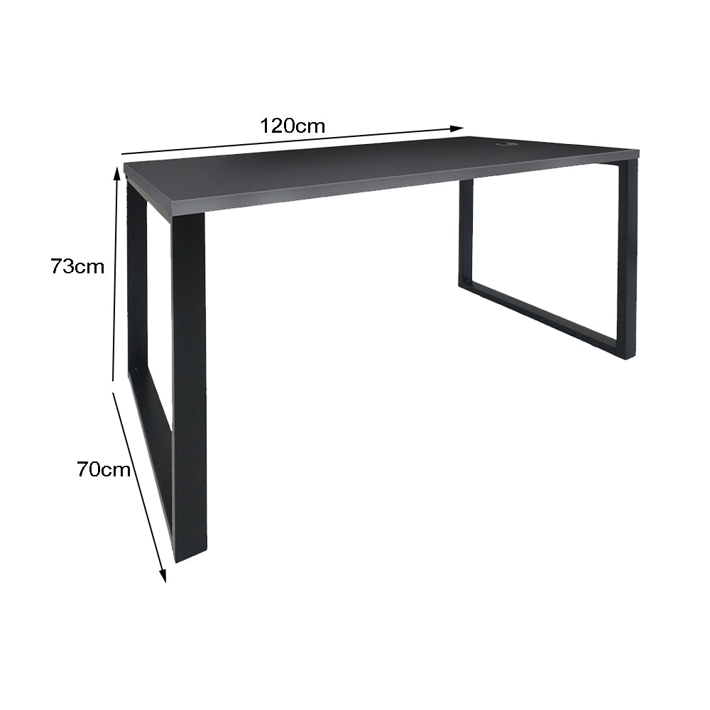 MESA DE ESCRITÓRIO 120CM COM PÉ QUADRO - SM ALFA BP - 73AX120LX70P