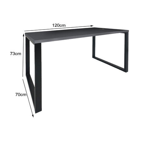 MESA DE ESCRITÓRIO 120CM COM PÉ QUADRO - SM ALFA BP - 73AX120LX70P