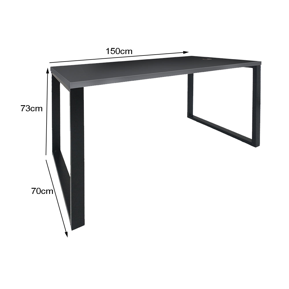 MESA DE ESCRITÓRIO 150cm COM PÉ QUADRO - SM ALFA BP - 73AX150LX70P