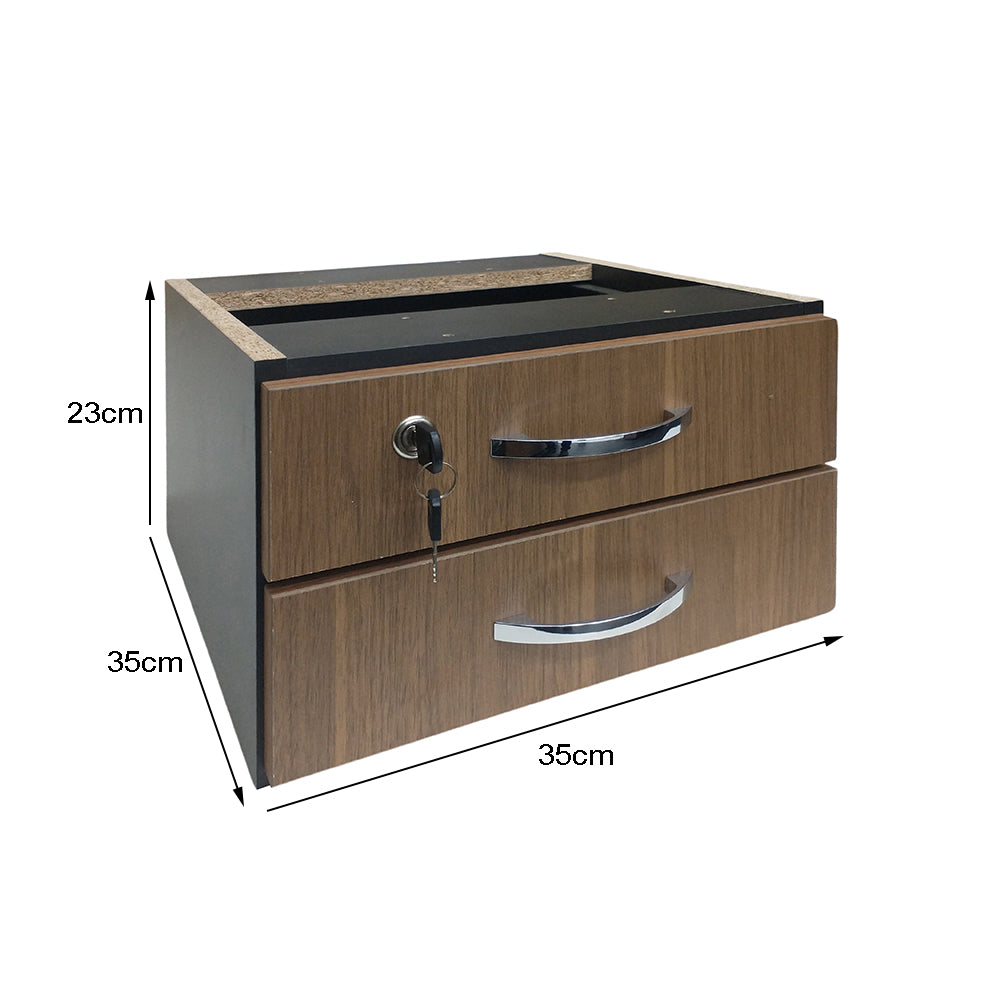 Gaveteiro de Mesa com 2 Gavetas - SM Alfa BP - 23AX35LX35P