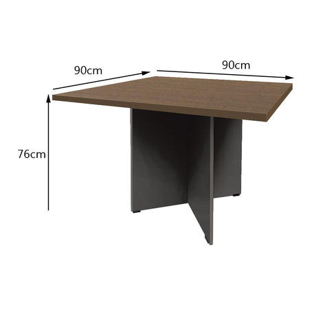 Mesa de Reunião Quadrada 4 Lugares - SM Alfa BP - 73Ax90Lx90P