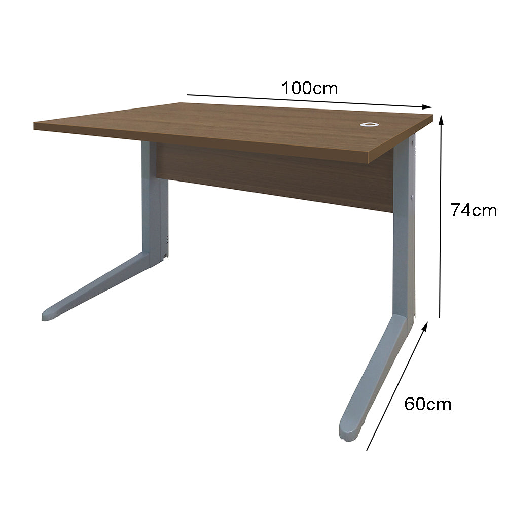 Mesa de Escritório 100cm Pé metálico - SM Alfa BP - 74Ax100Lx60P