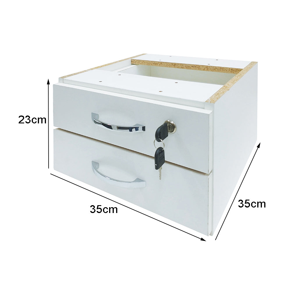 Gaveteiro de Mesa com 2 Gavetas - SM Alfa BP - 23AX35LX35P