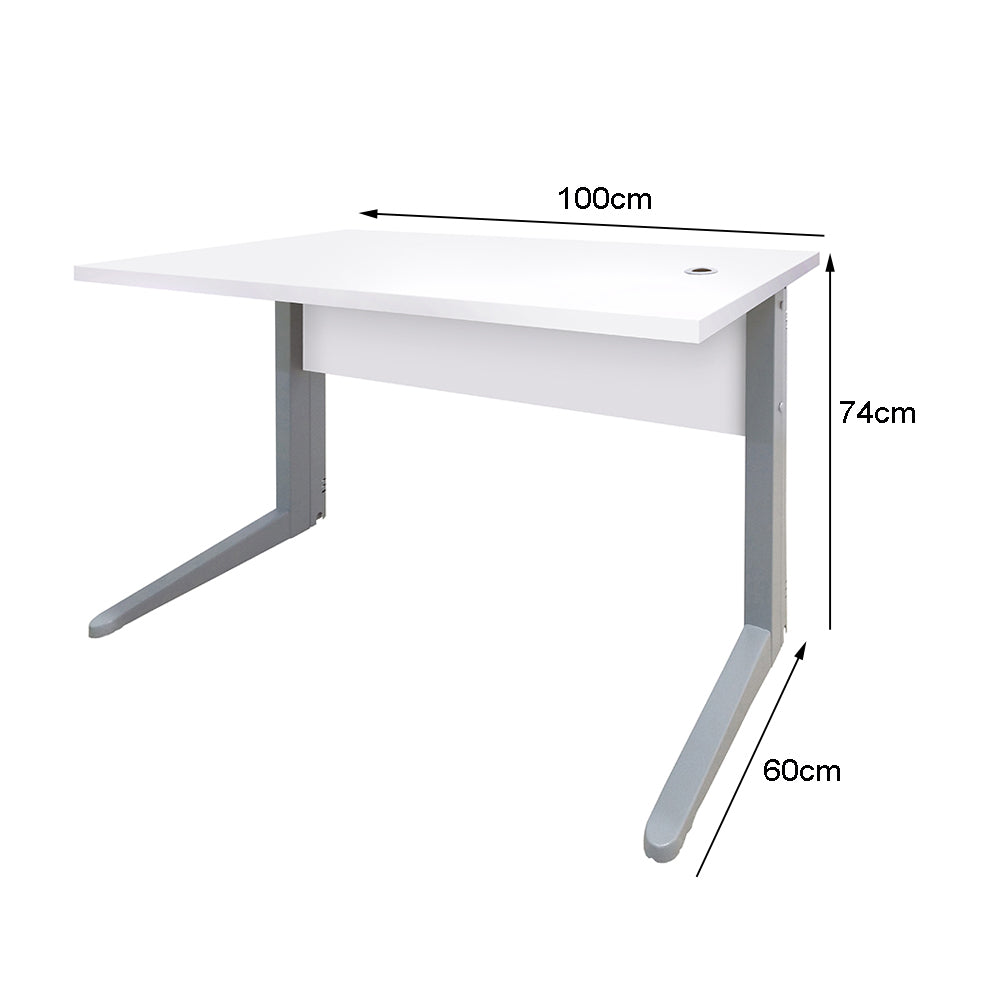 Mesa de Escritório 100cm Pé metálico - SM Alfa BP - 74Ax100Lx60P