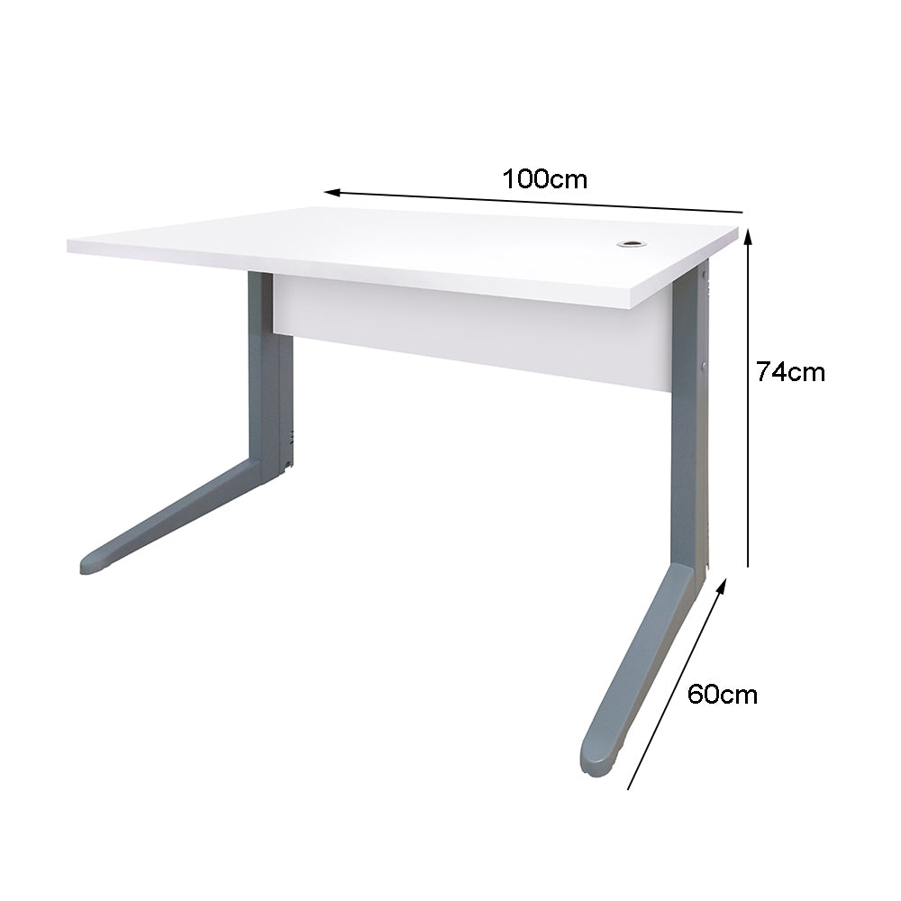 Mesa de Escritório 100cm Pé metálico - SM Alfa BP - 74Ax100Lx60P
