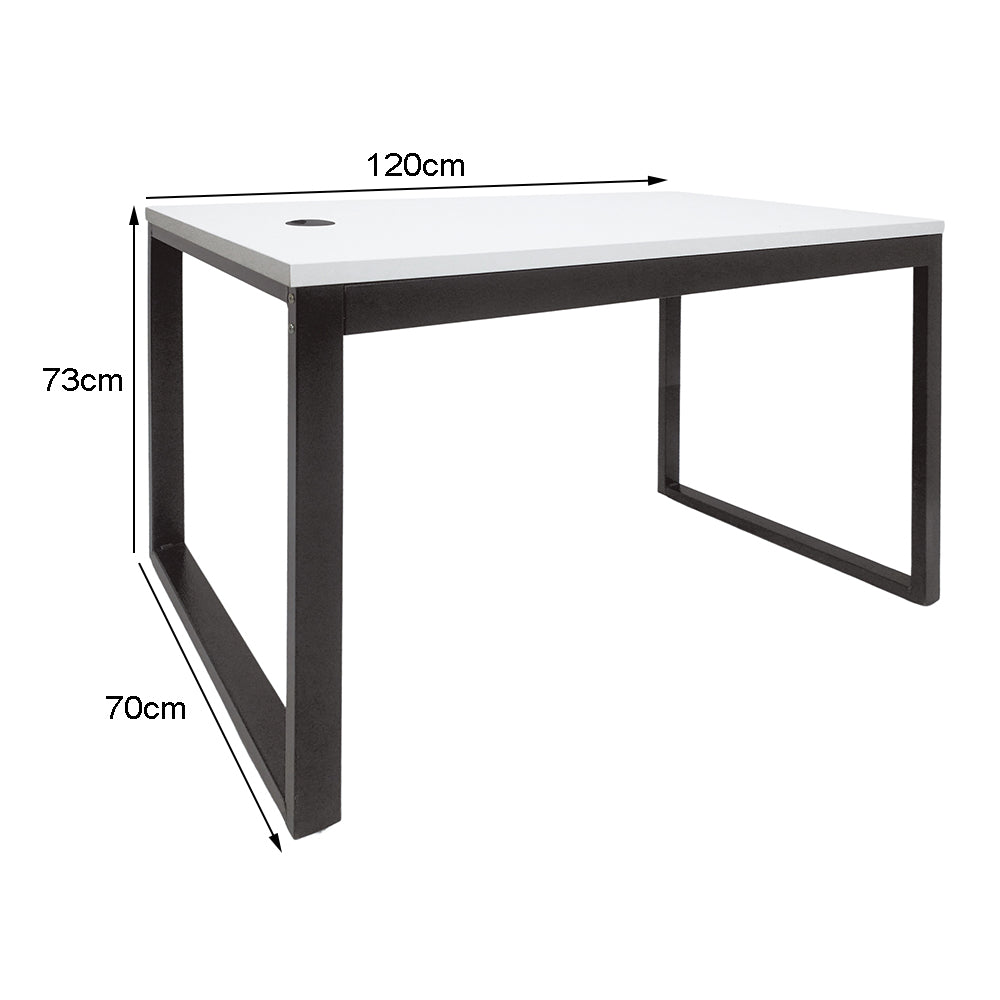 MESA DE ESCRITÓRIO 120CM COM PÉ QUADRO - SM ALFA BP - 73AX120LX70P