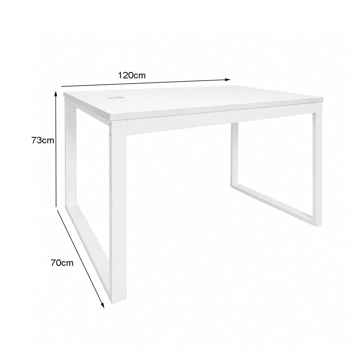 MESA DE ESCRITÓRIO 120CM COM PÉ QUADRO - SM ALFA BP - 73AX120LX70P
