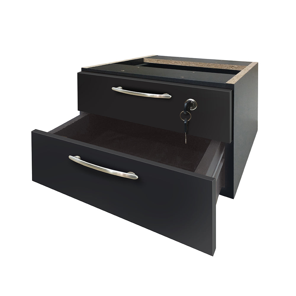 Mesa de Escritório 120cm Pé Metálico Com Gaveteiro de 2 Gavetas - SM Prime - 76Ax120Lx60P