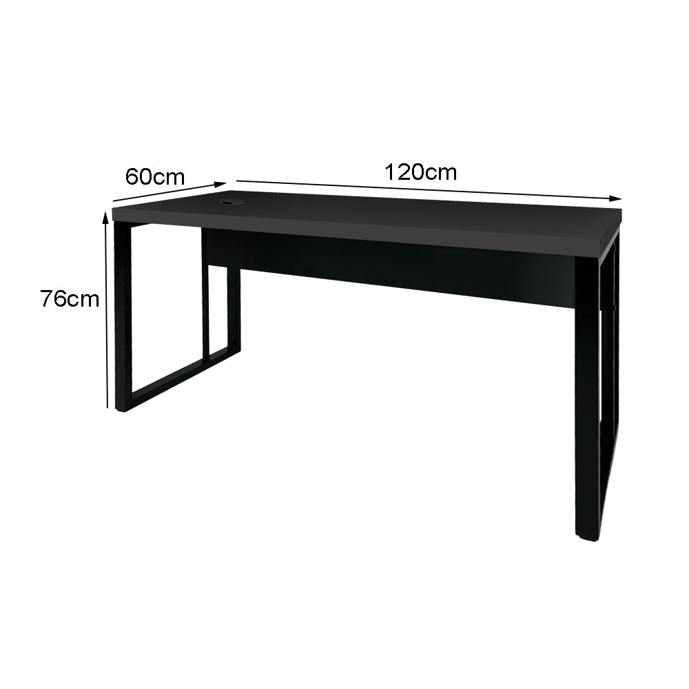 Mesa de Escritório 120cm Pé Metálico - SM Prime - 76Ax120Lx60P