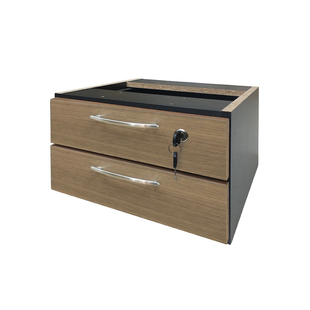 Mesa de Escritório 120cm Pé Metálico Com Gaveteiro de 2 Gavetas - SM Prime - 76Ax120Lx60P