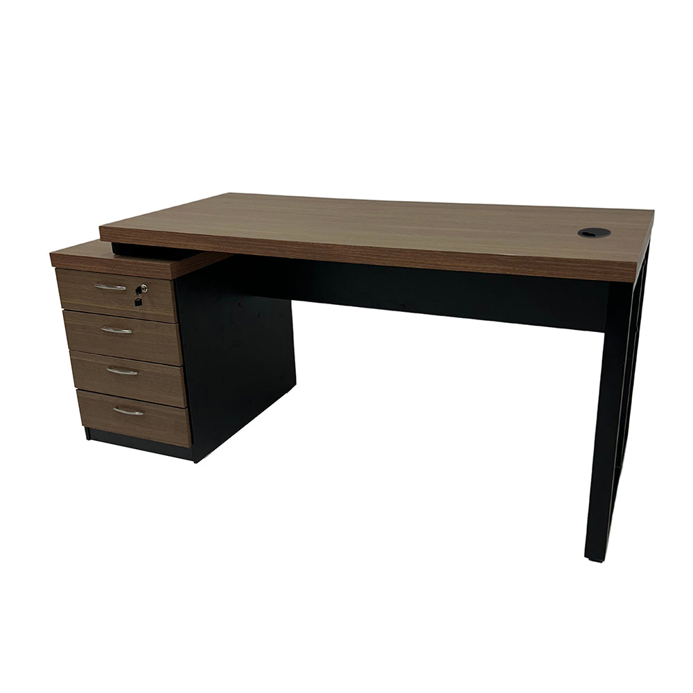 Mesa de Escritório Dinâmica Pé Metálico Com Gaveteiro Pedestal de 4 gavetas - SM Prime - 76AX172LX70P