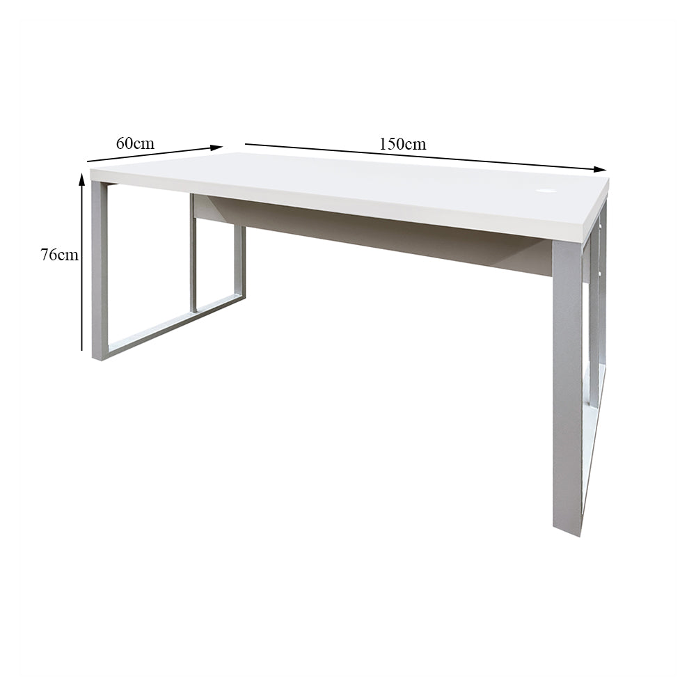 Mesa de Escritório em "L" Pé Metálico - Sm Prime - 76Ax150Lx150P