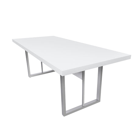 Mesa de Reunião Retangular 6 Lugares Com Pé Metálico - SM Prime - 74Ax200Lx90P