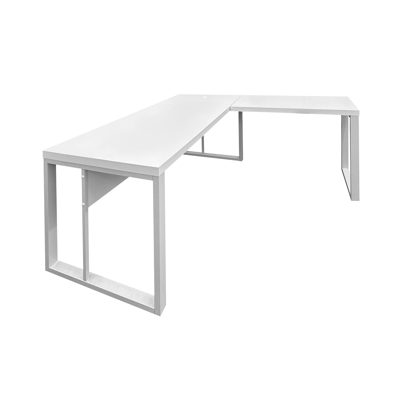 Mesa de Escritório em "L" Pé Metálico - Sm Prime - 76Ax140Lx160P