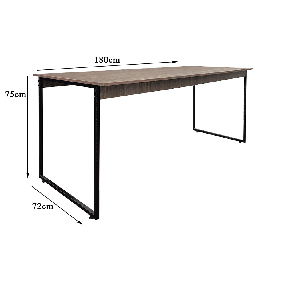 Mesa para Refeitório 6 Lugares c/2 Bancos 3 Lug. em MDF com Estrutura Metálica 180L x 72P