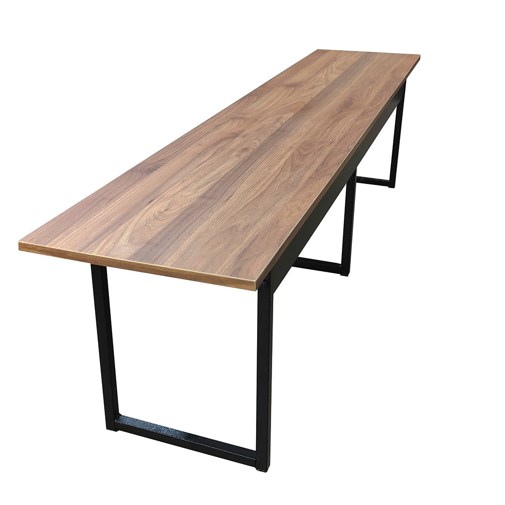 Mesa para Refeitório 6 Lugares c/2 Bancos 3 Lug. em MDF com Estrutura Metálica 180L x 72P