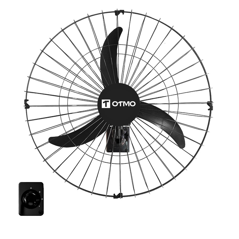 Ventilador de Parede 60CM BIVOLT 147W Preto - Otmo