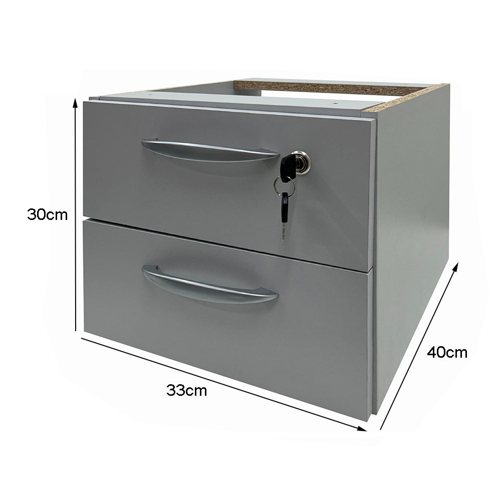 Mesa de Escritório 120cm pé painel com gaveteiro de 2 gavetas - Euro ATC30 - 74AX120LX60P