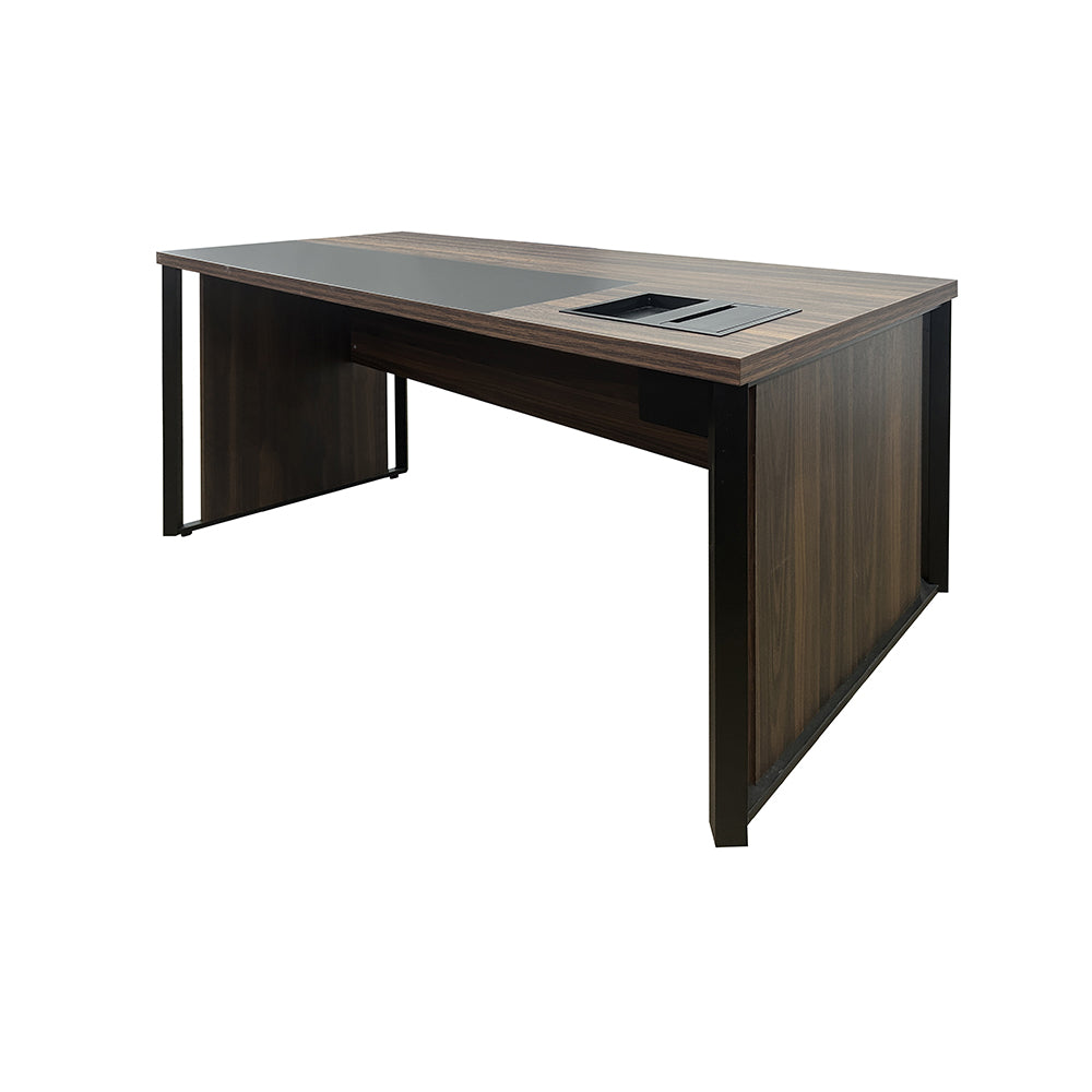 Mesa de Escritório 180cm Com 1 Caixa de Tomadas à Direita - Euro Malta - 74AX180LX80P