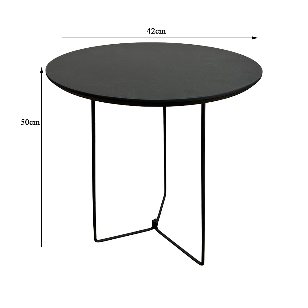 Mesa lateral com Tampo MDF/BP e Base Metálica 50Ax42L