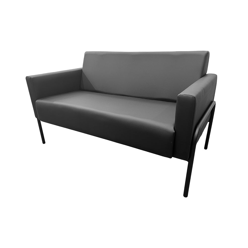 SOFÁ HERA 2 LUGARES COURVIN BASE PRETA - MULLER
