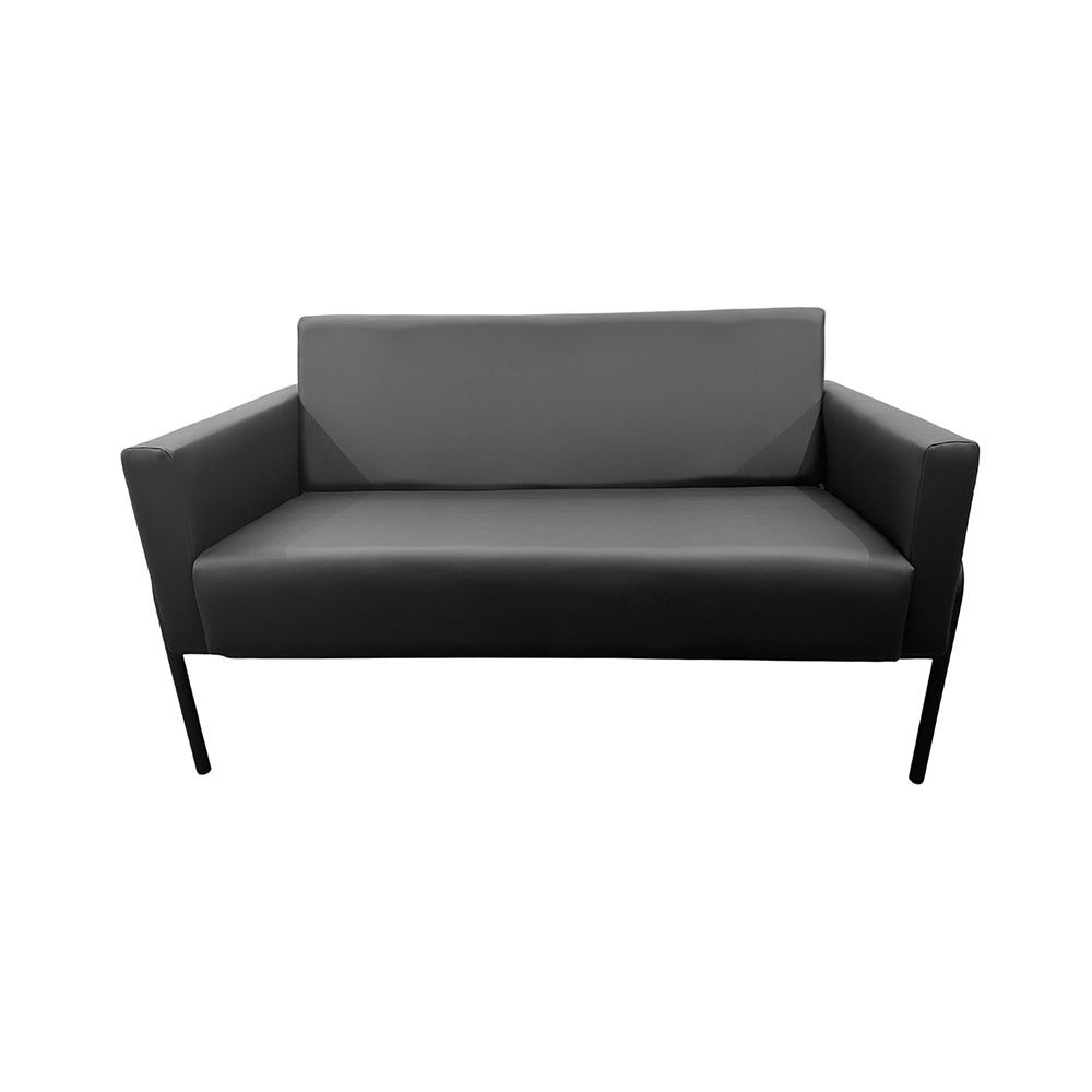 SOFÁ HERA 2 LUGARES COURVIN BASE PRETA - MULLER