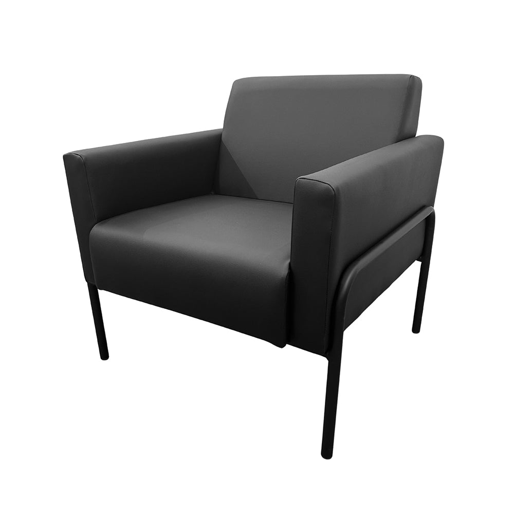 POLTRONA HERA COURVIN BASE PRETA - MULLER