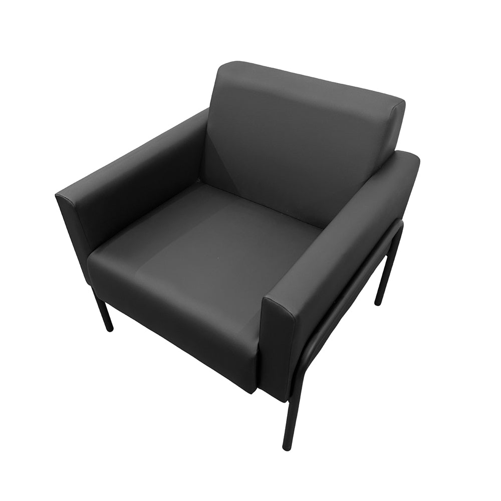 POLTRONA HERA COURVIN BASE PRETA - MULLER