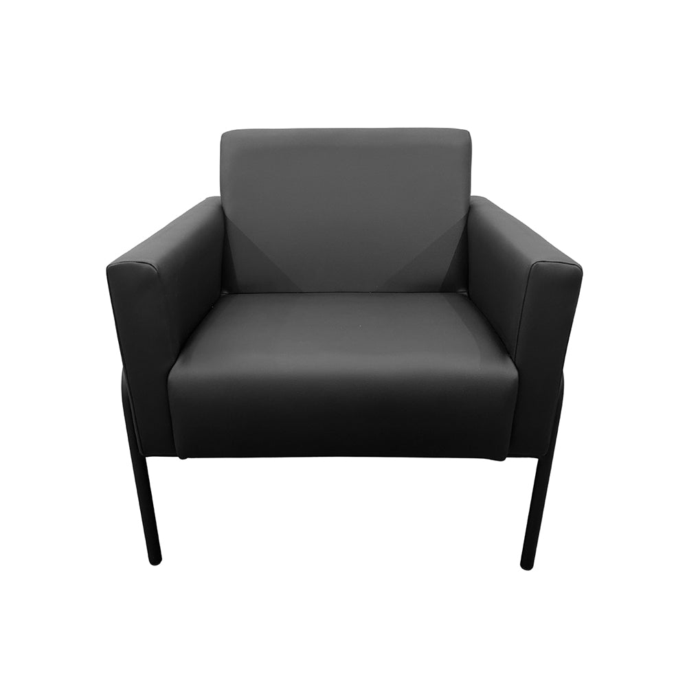 POLTRONA HERA COURVIN BASE PRETA - MULLER