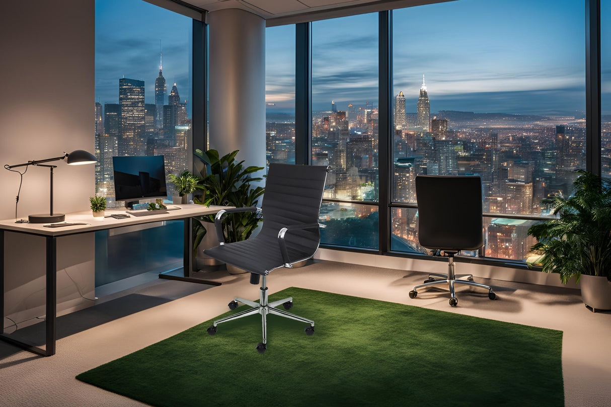 Cadeira de Escritório diretor Pompeia estofado PU base cromada relax